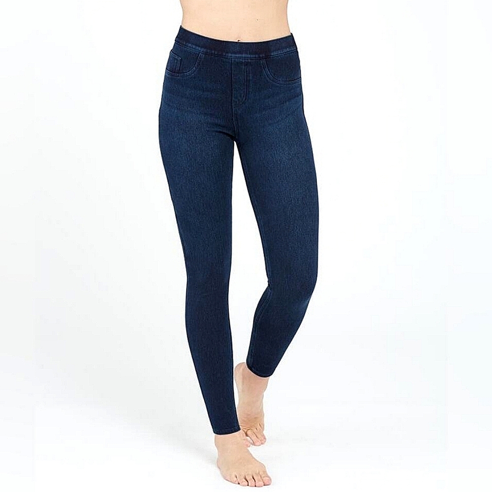 Spanx High Rise Jean-ish Skinny Ankle Leggings Medium Tummy Control Stretch